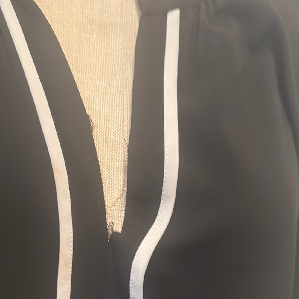 Women's Calvin Klein Black Blouse with White Trim - Picture 3 of 5